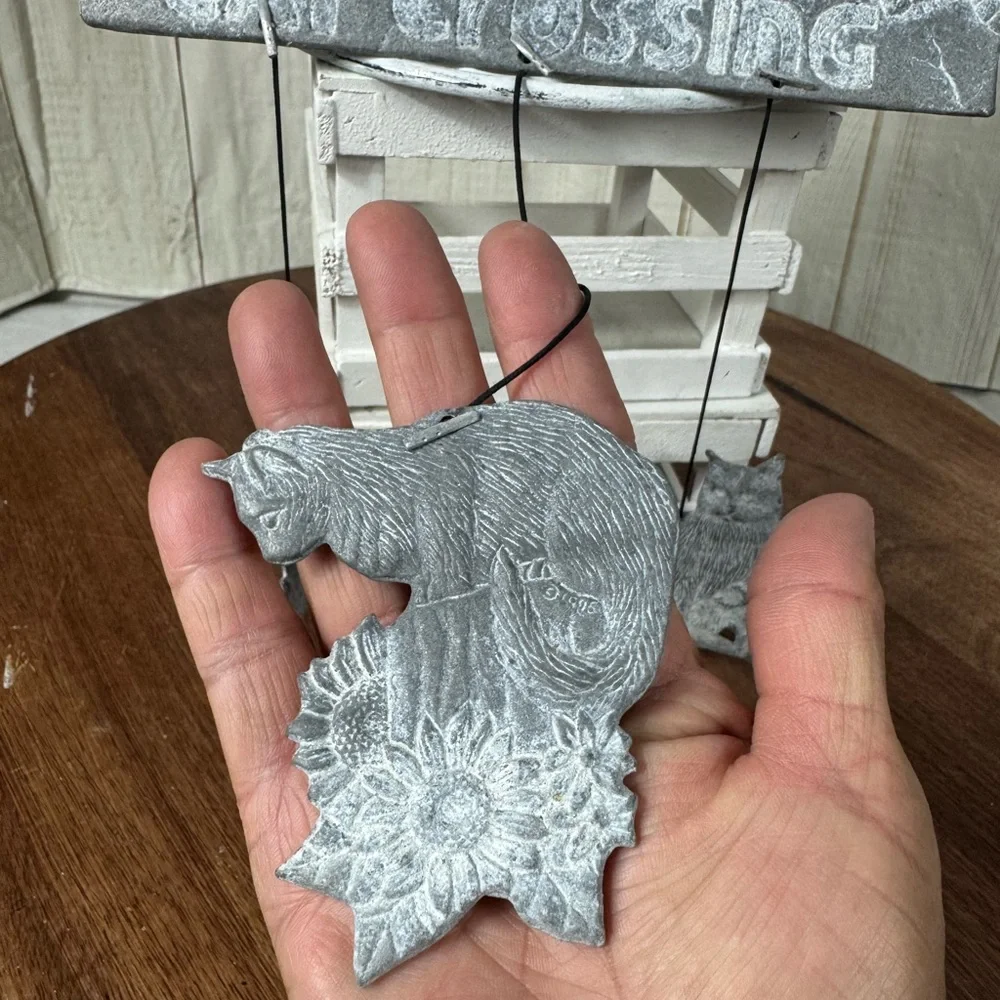Vintage pewter wind chime from Carson Freeport.